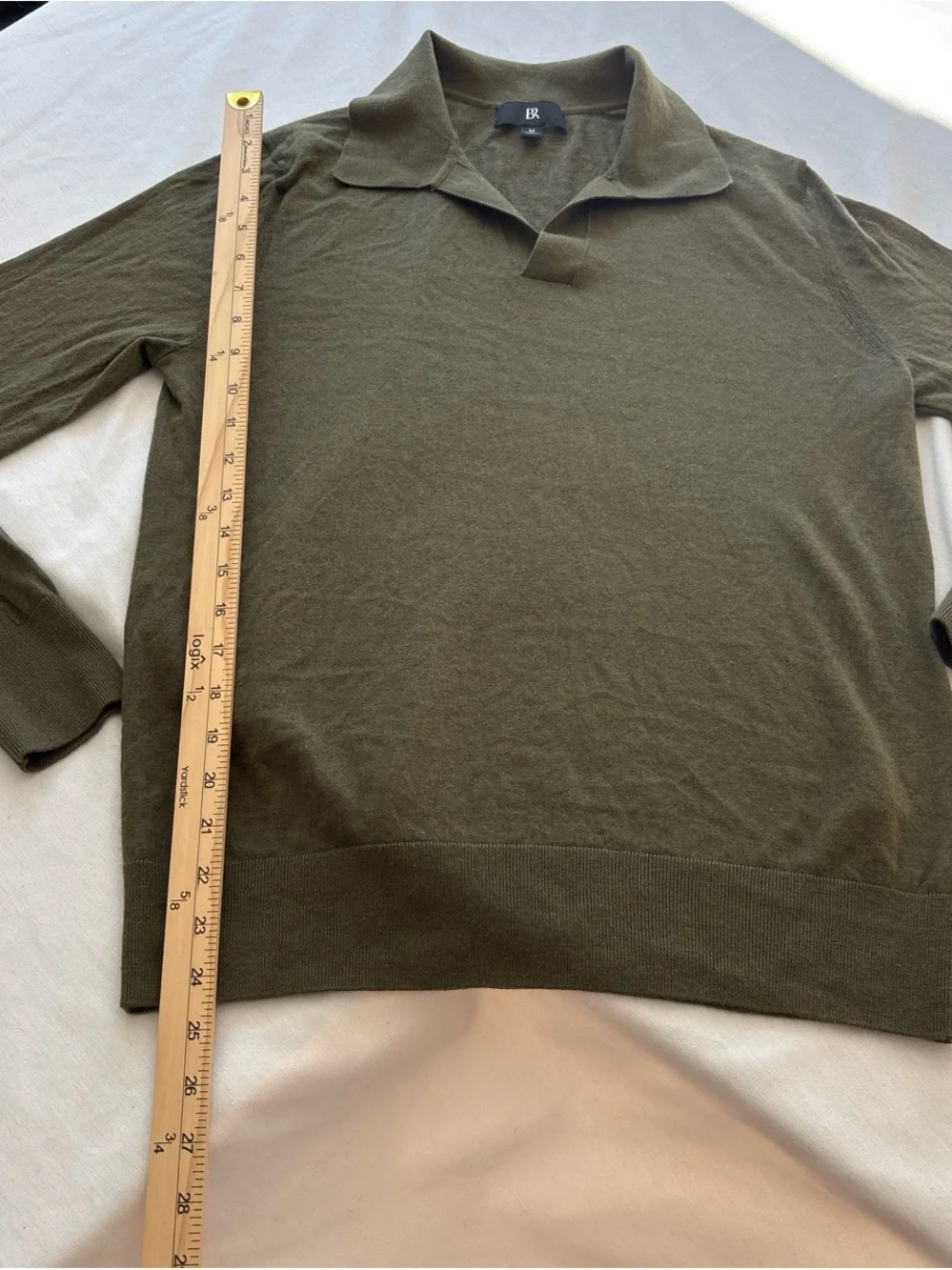 Banana Republic Polo Olive Green Collared Men's Sweater